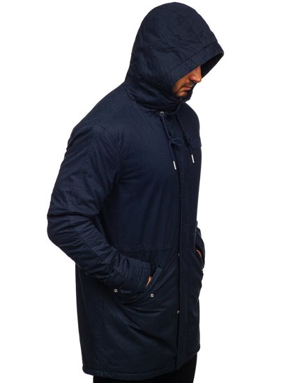 Bolf Herren Winterjacke Parka Dunkelblau  EX838