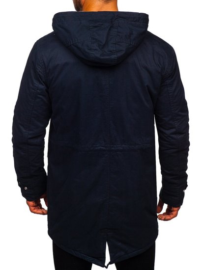 Bolf Herren Winterjacke Parka Dunkelblau  EX838