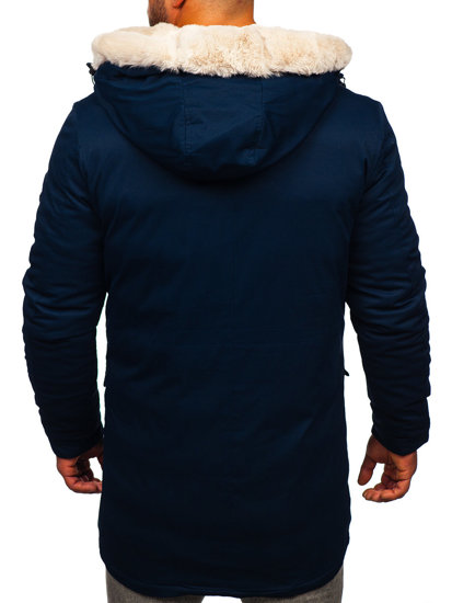 Bolf Herren Winterjacke Parka Dunkelblau  M115