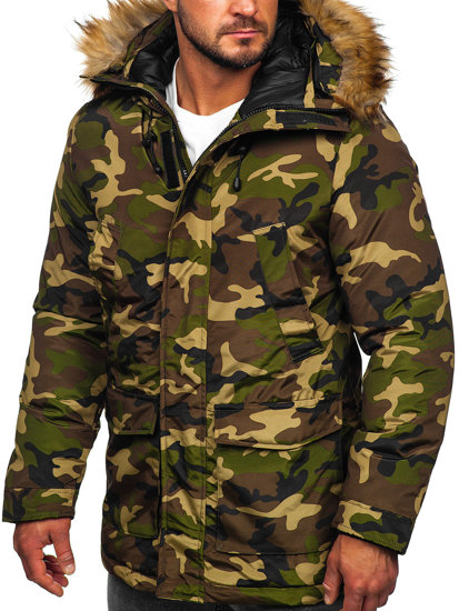 Bolf Herren Winterjacke Parka Khaki  5M779