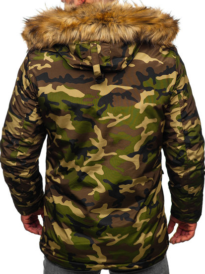 Bolf Herren Winterjacke Parka Khaki  5M779