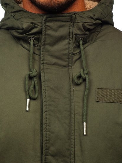 Bolf Herren Winterjacke Parka Khaki  EX838