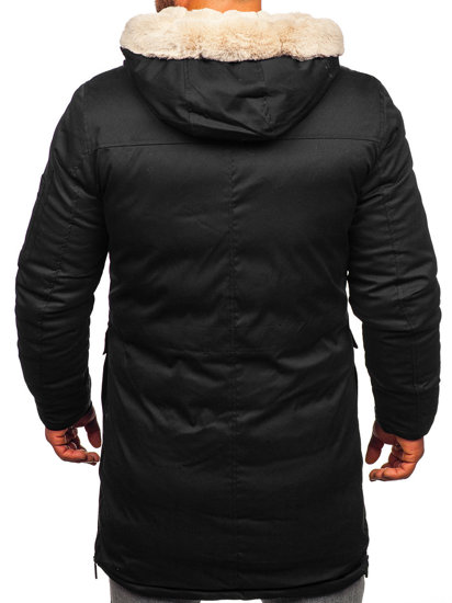 Bolf Herren Winterjacke Parka Schwarz  22M50