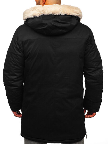 Bolf Herren Winterjacke Parka Schwarz  5M3123