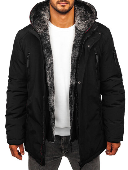 Bolf Herren Winterjacke Parka Schwarz 5M3128