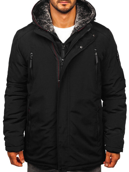 Bolf Herren Winterjacke Parka Schwarz 5M3128