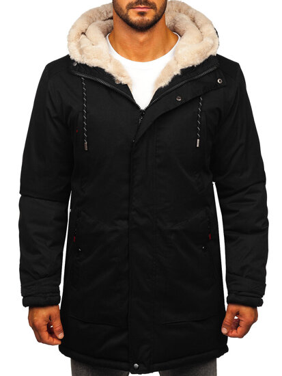 Bolf Herren Winterjacke Parka Schwarz  5M3132