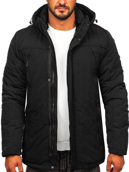 Bolf Herren Winterjacke Parka Schwarz  5M717