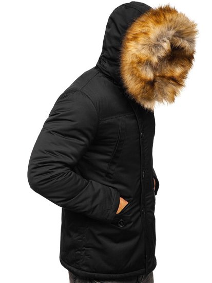 Bolf Herren Winterjacke Parka Schwarz  JK355