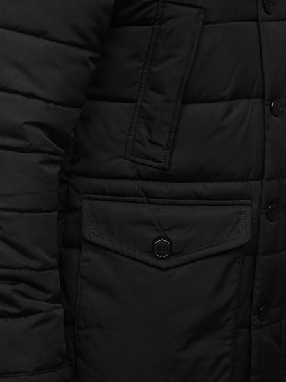 Bolf Herren Winterjacke Parka Schwarz  JK361