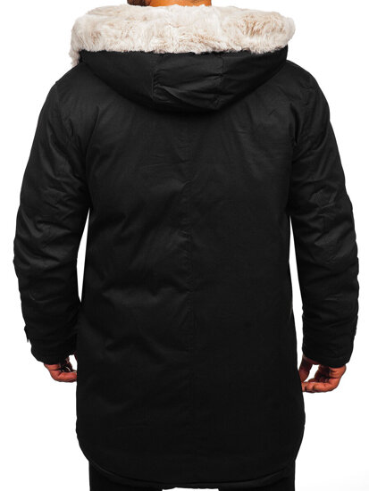 Bolf Herren Winterjacke Parka Schwarz parka  22M318