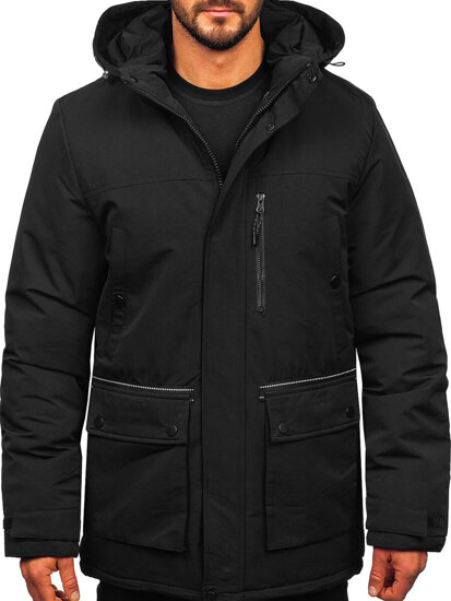 Bolf Herren Winterjacke Parka Schwarz parka  22M323