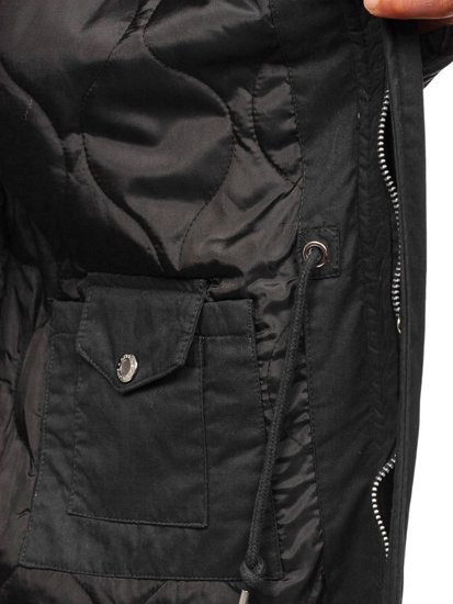 Bolf Herren Winterjacke Parka Schwarzgrau  EX838