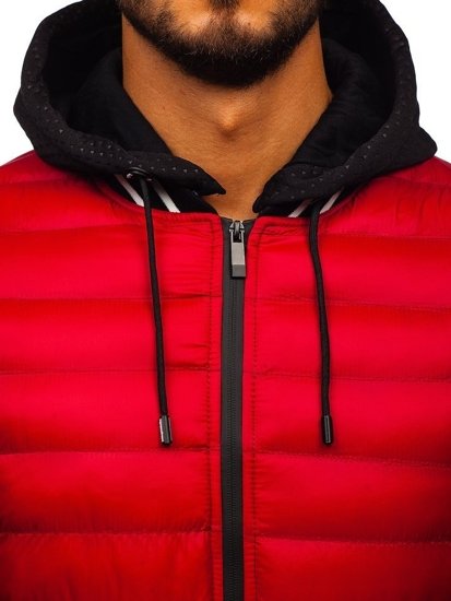 Bolf Herren Winterjacke Rot  5331