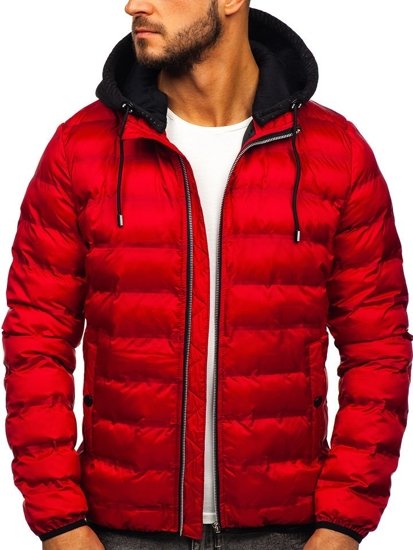 Bolf Herren Winterjacke Rot  5332