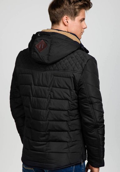 Bolf Herren Winterjacke Schwarz  1673