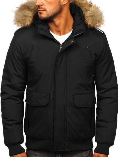 Bolf Herren Winterjacke Schwarz  1770