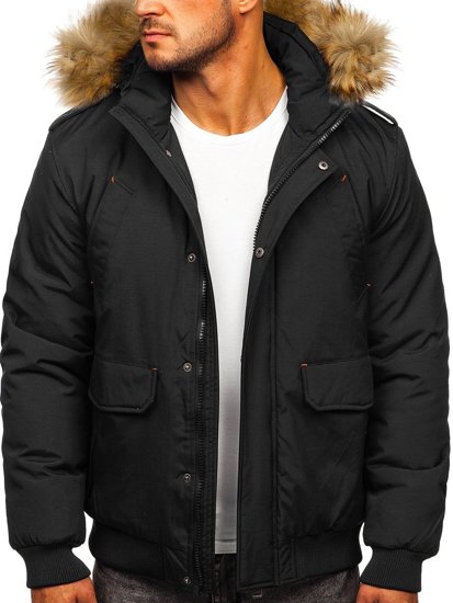 Bolf Herren Winterjacke Schwarz  1770