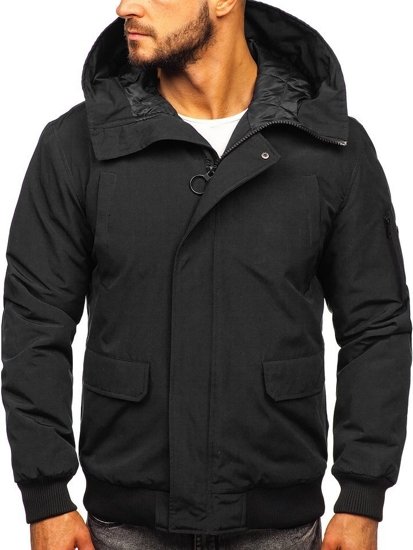 Bolf Herren Winterjacke Schwarz  2019005