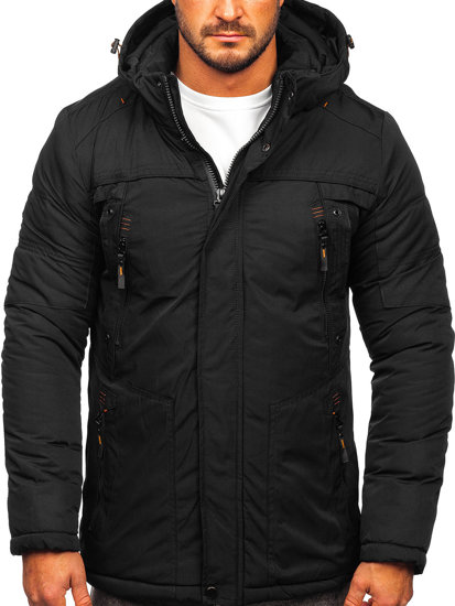 Bolf Herren Winterjacke Schwarz  2025