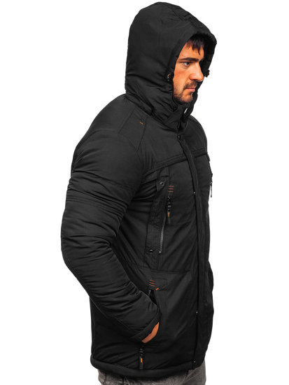 Bolf Herren Winterjacke Schwarz  2025