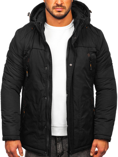 Bolf Herren Winterjacke Schwarz  2025