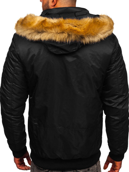 Bolf Herren Winterjacke Schwarz  2129