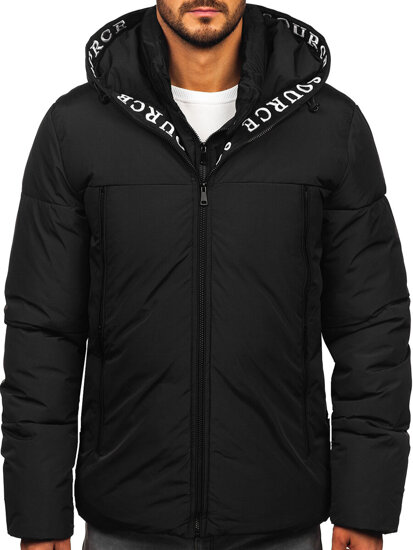 Bolf Herren Winterjacke Schwarz  22M330