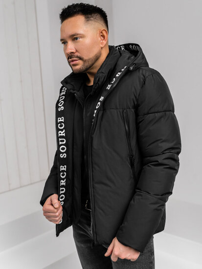 Bolf Herren Winterjacke Schwarz  22M330A1