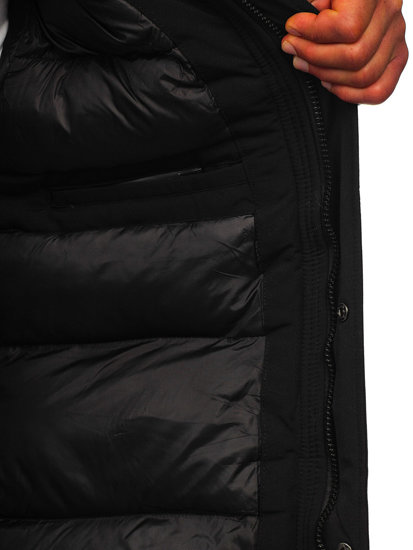 Bolf Herren Winterjacke Schwarz  22M332