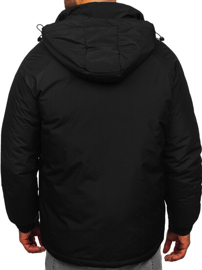 Bolf Herren Winterjacke Schwarz  25M9806