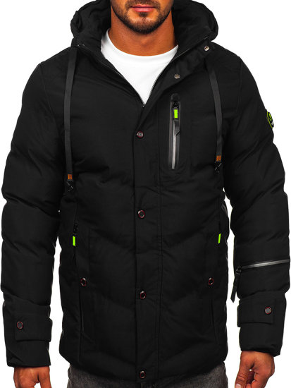 Bolf Herren Winterjacke Schwarz  5M3137