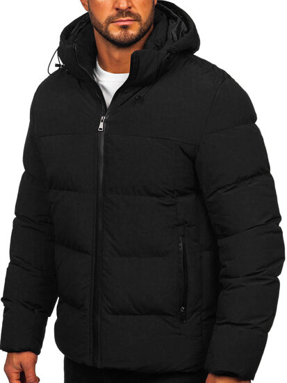 Bolf Herren Winterjacke Schwarz  9978