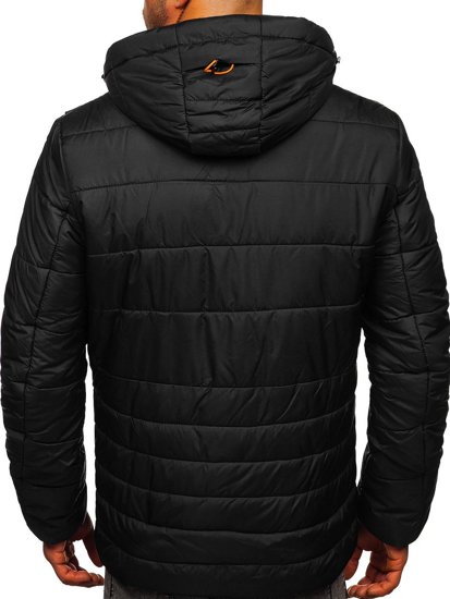 Bolf Herren Winterjacke Schwarzgrau  1822