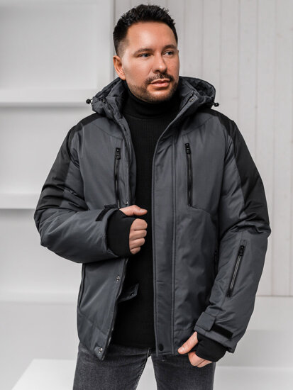 Bolf Herren Winterjacke Schwarzgrau  91M9902A1