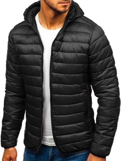 Bolf Herren Winterjacke Sport Jacke Schwarz  LY1001