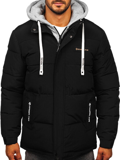 Bolf Herren Winterjacke Sportjacke Schwarz  62M9518