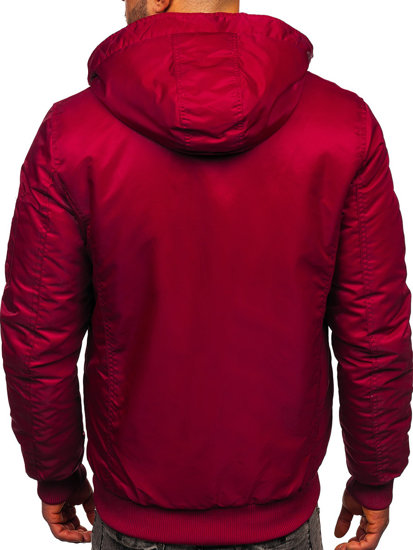 Bolf Herren Winterjacke Weinrot  2120