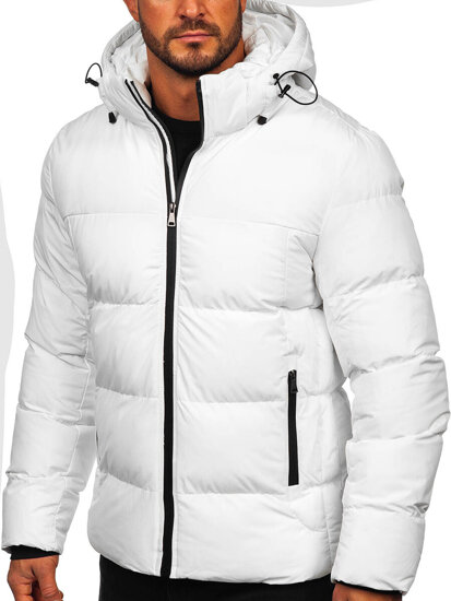 Bolf Herren Winterjacke Weiß  9978