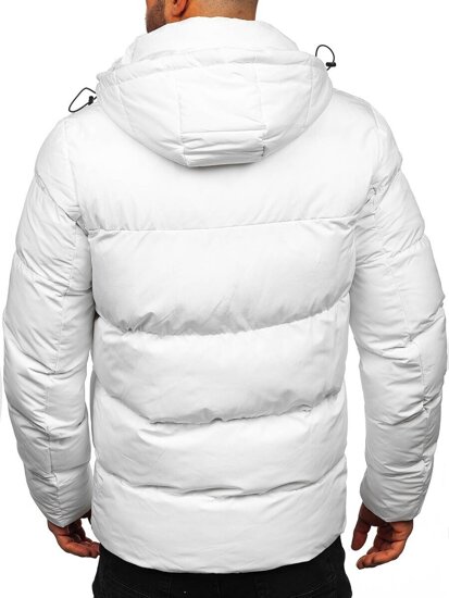 Bolf Herren Winterjacke Weiß  9978