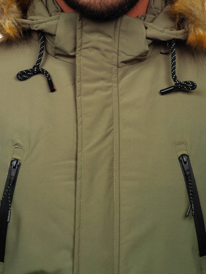 Bolf Herren Winterjakce Parka Alaska Khaki  WX032B