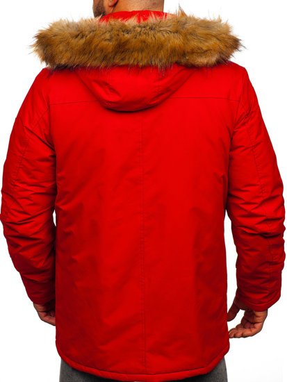 Bolf Herren Winterjakce Parka Alaska Rot  WX032A