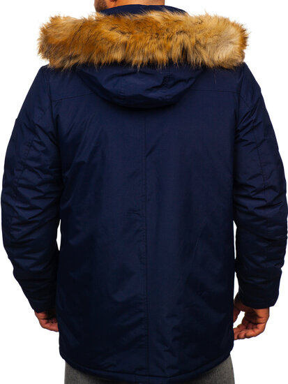 Bolf Herren Winterjakce Parka Alaska Tintenblau  WX032D