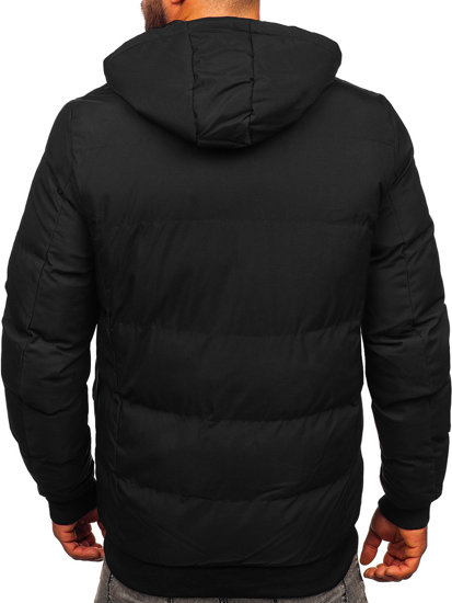 Bolf Herren Zweiseitige Gepolsterte Winterjacke Schwarz  5M761