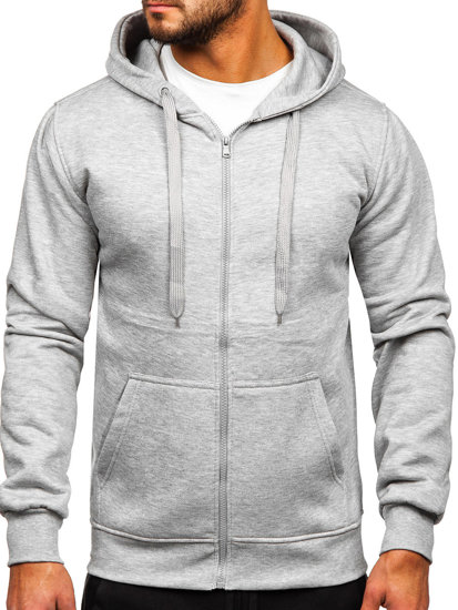 Bolf Herren Zweiteiler Trainingsanzug mit Kapuzenpullover Grau  D004