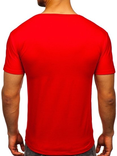 Bolf HerrenT-Shirt mit Aufdruck Rot  KS2098