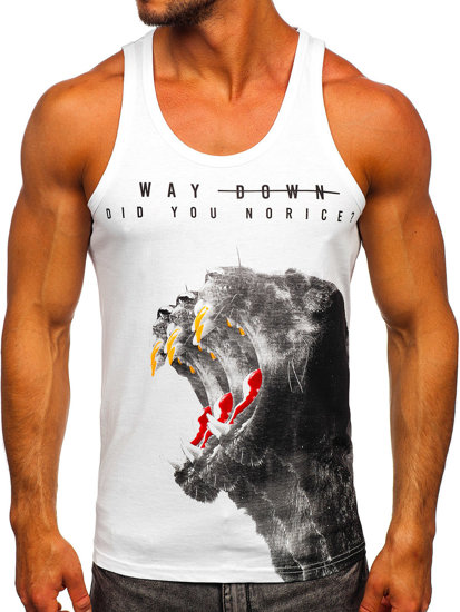 Bolf Tank Top Boxing T-Shirt Weiß  14836