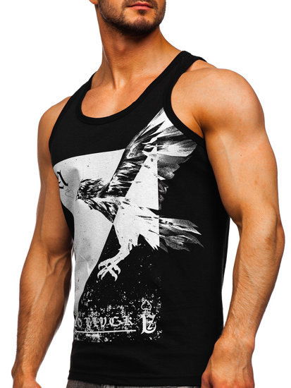 Bolf Tank Top Boxing T-Shirt mit Motiv Schwarz  14829