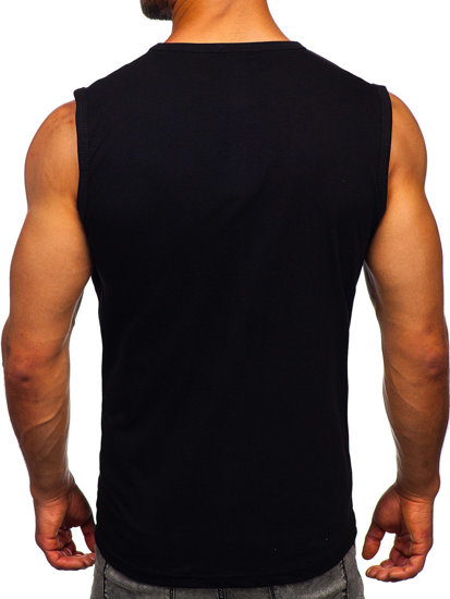 Bolf Tank Top mit Motiv Schwarz  14803-1