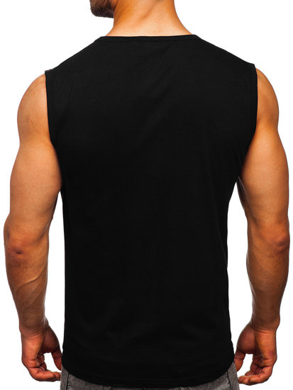 Bolf Tank Top mit Motiv Schwarz  14810